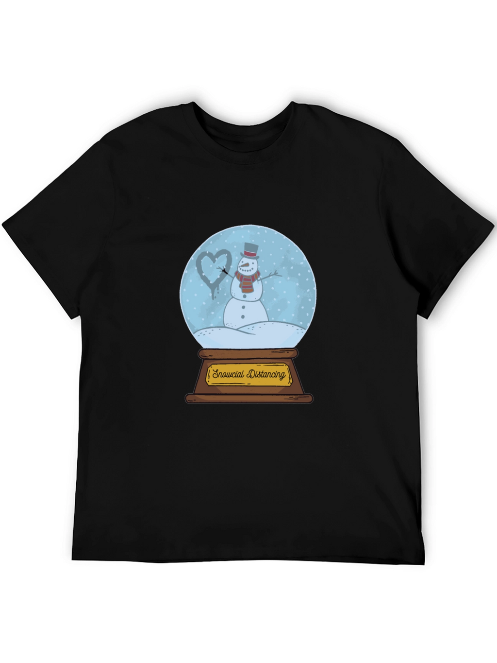 Snowcial Distancing T-Shirt - Winter Holiday Tee