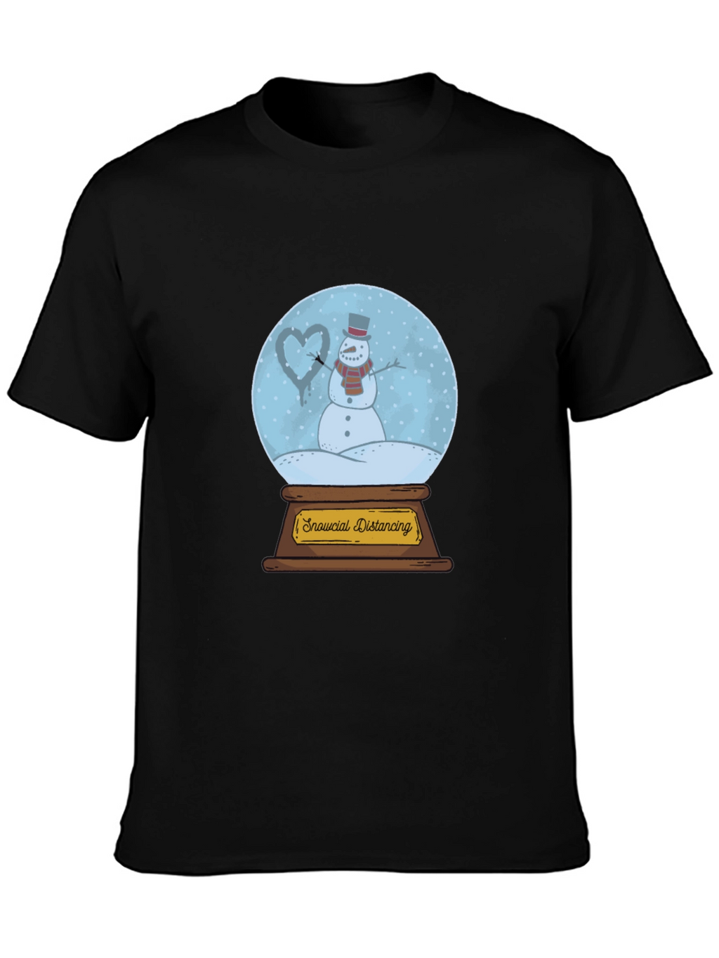 Snowcial Distancing T-Shirt - Winter Holiday Tee