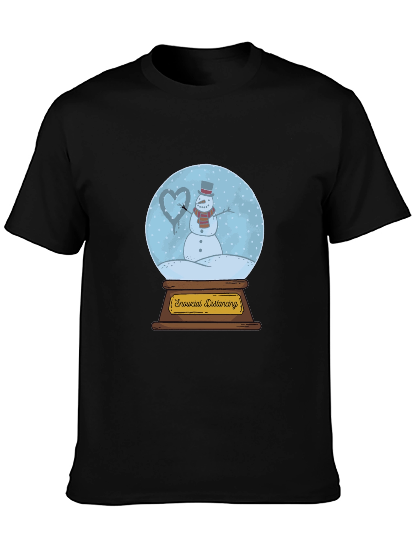 Snowcial Distancing T-Shirt - Winter Holiday Tee