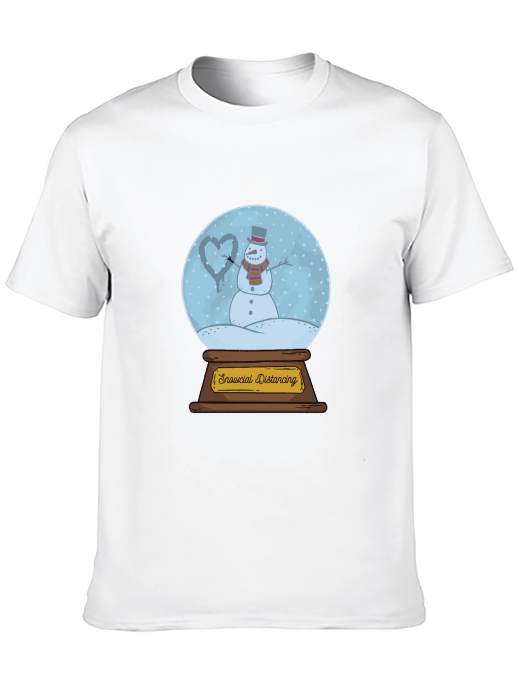Snowcial Distancing T-Shirt - Winter Holiday Tee