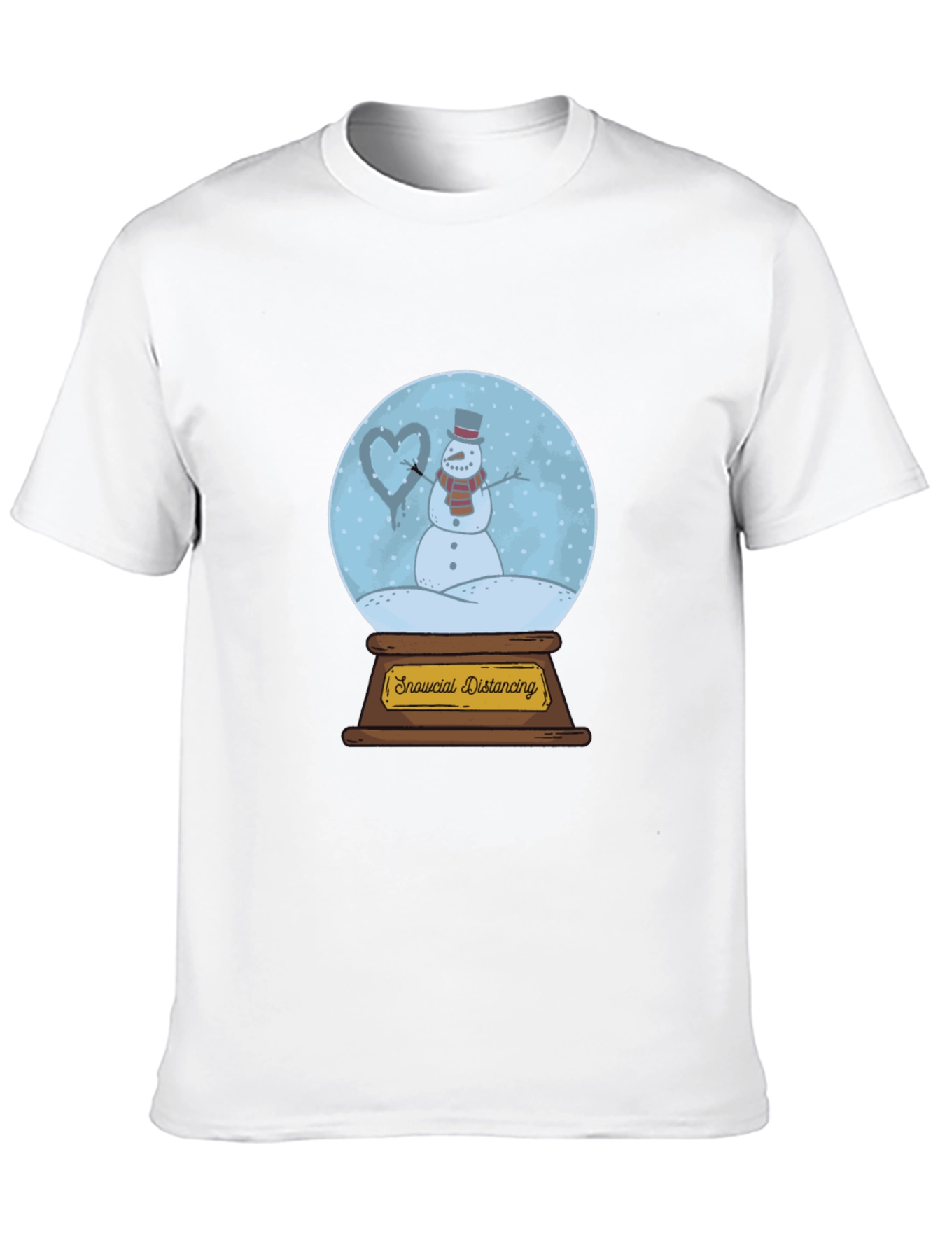 Snowcial Distancing T-Shirt - Winter Holiday Tee