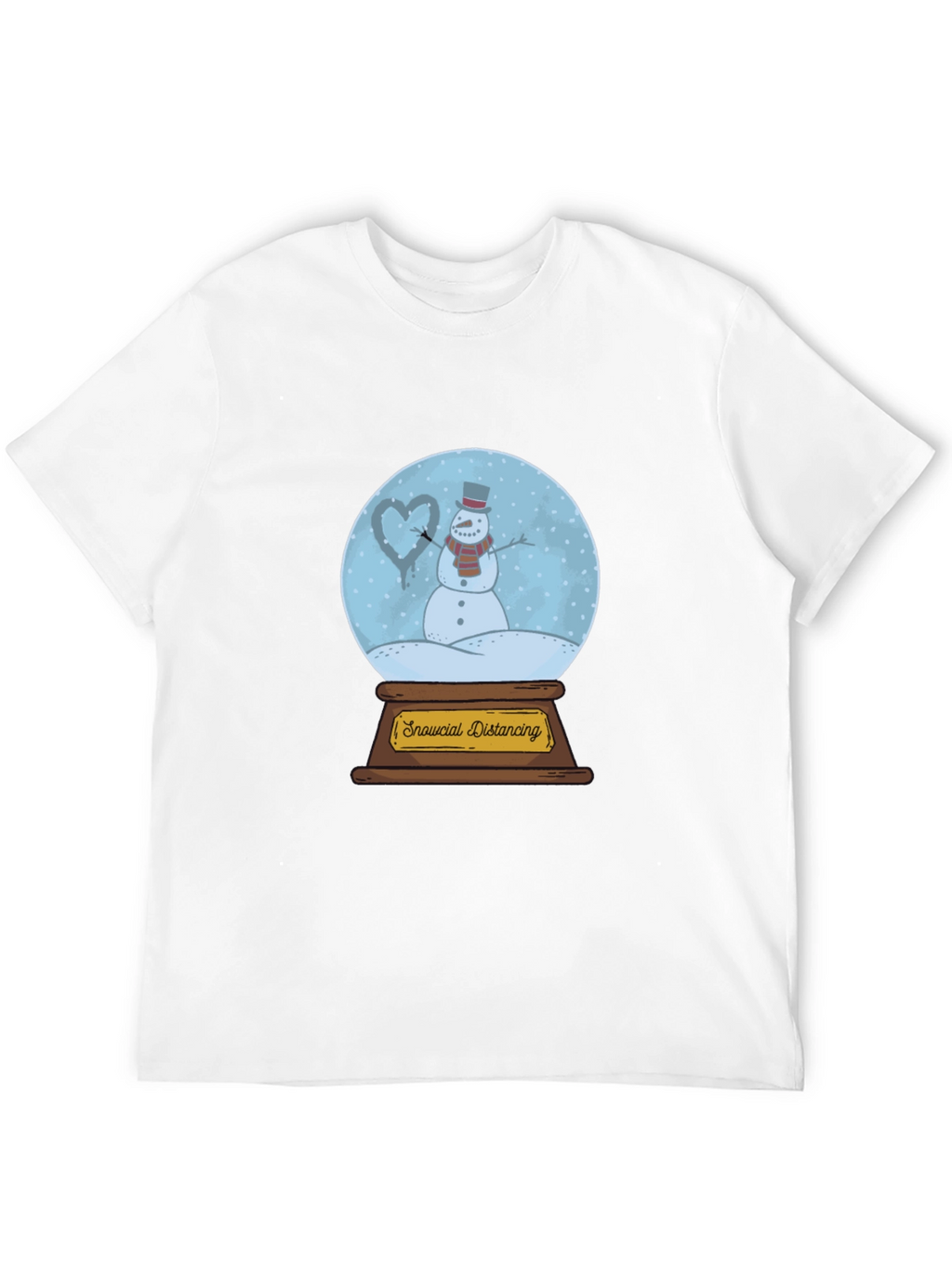 Snowcial Distancing T-Shirt - Winter Holiday Tee