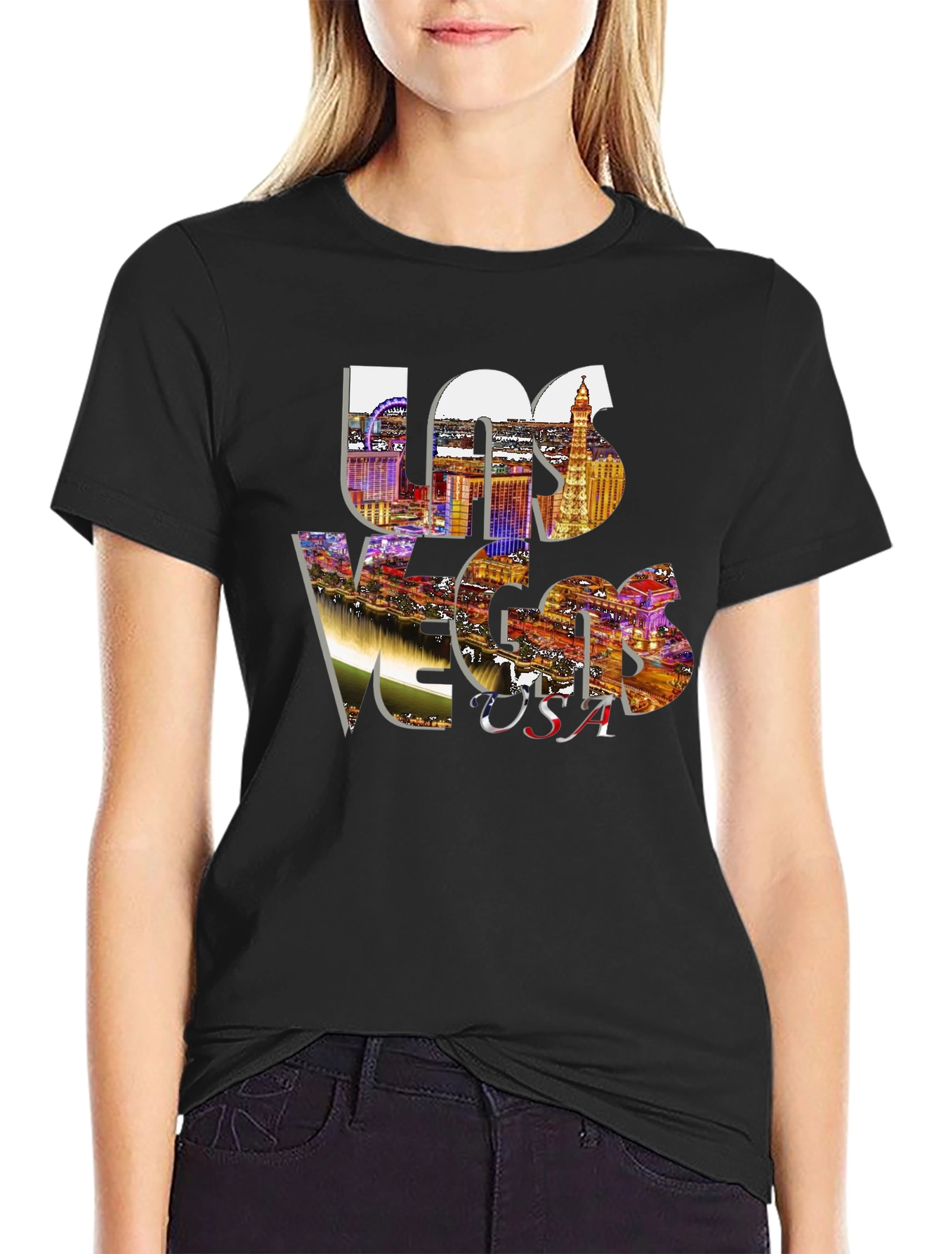 Las Vegas Cityscape Graphic T-Shirt