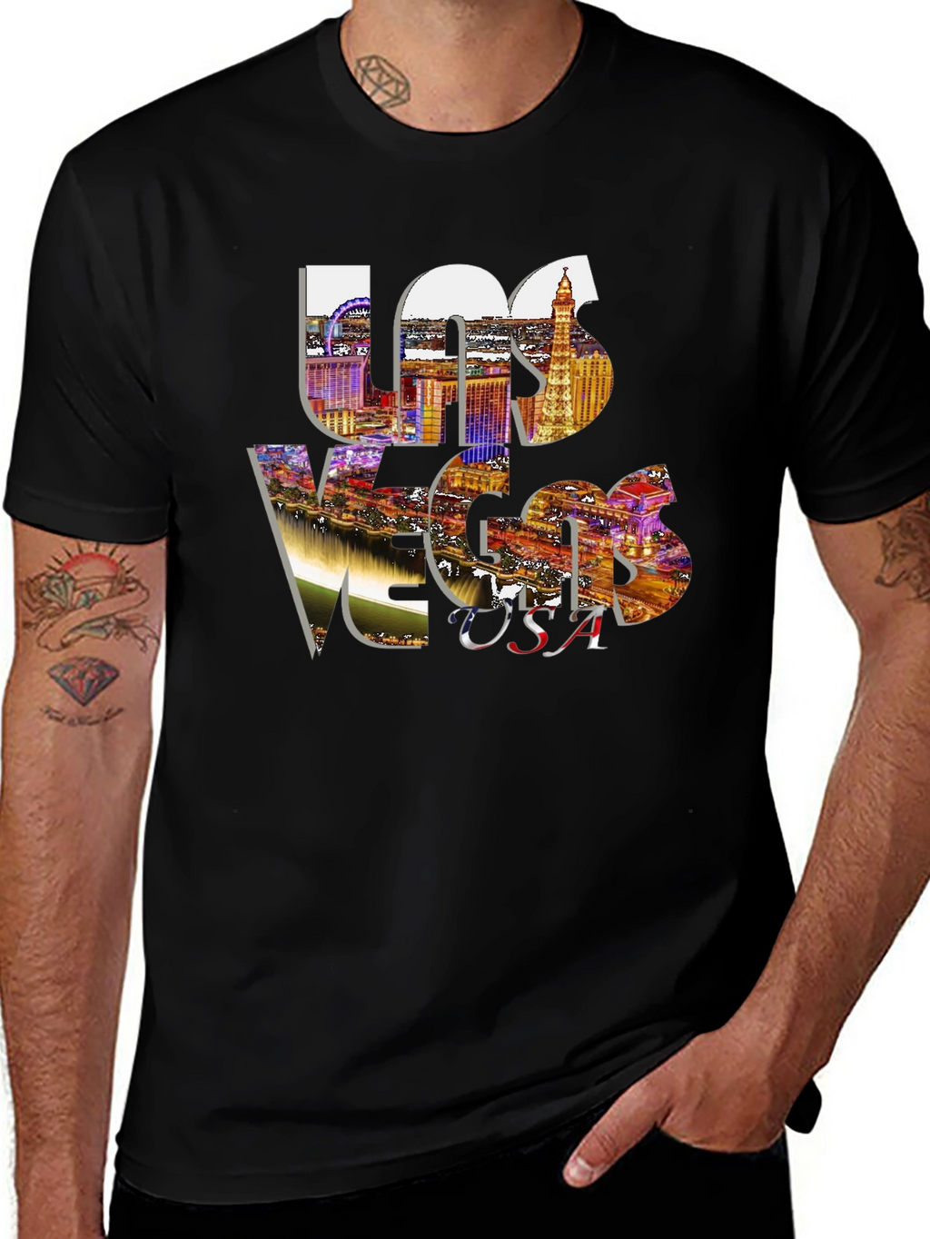 Las Vegas Cityscape Graphic T-Shirt