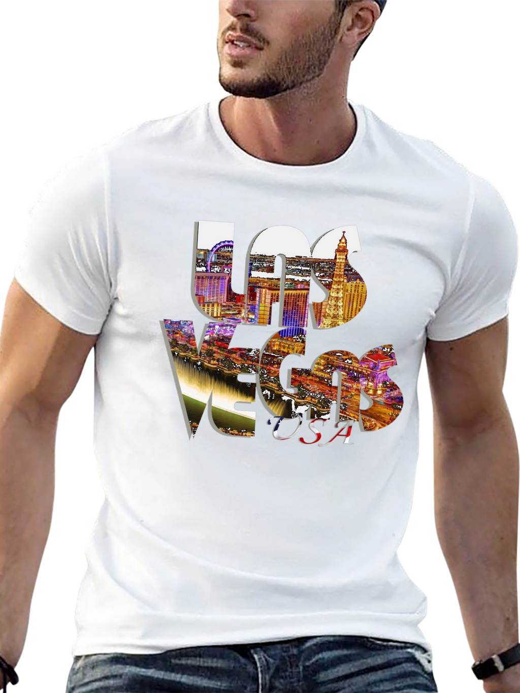 Las Vegas Cityscape Graphic T-Shirt