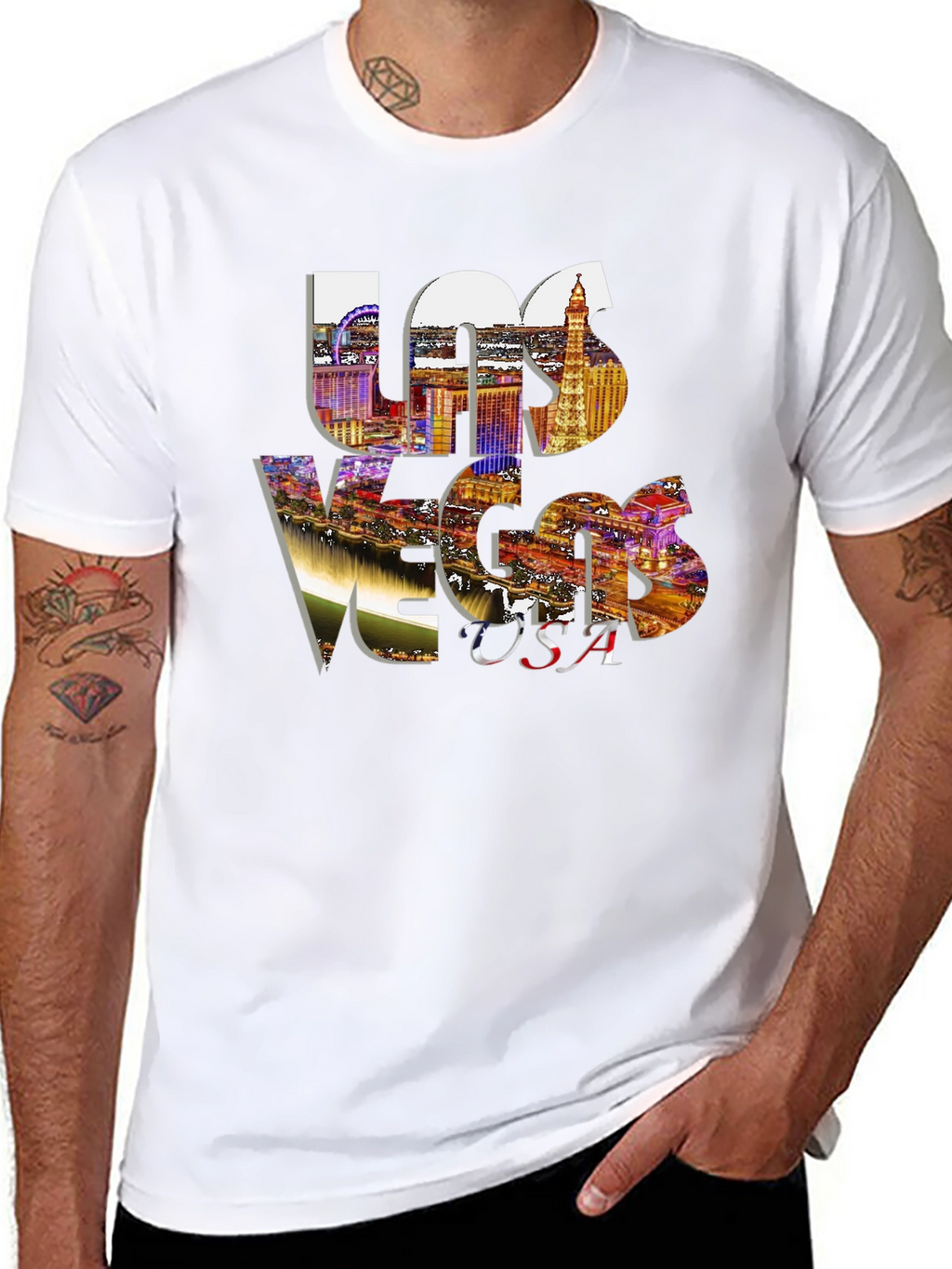 Las Vegas Cityscape Graphic T-Shirt
