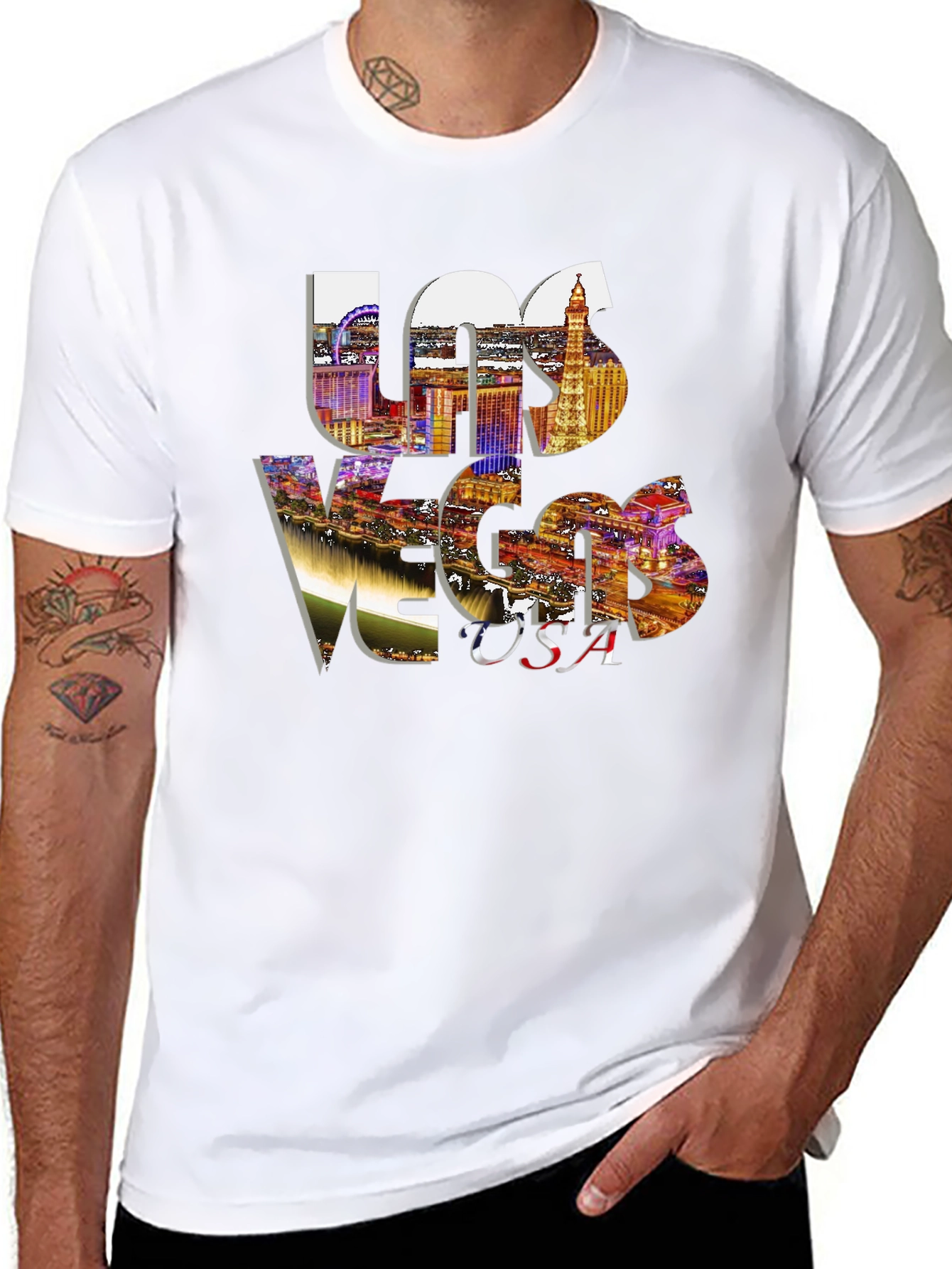 Las Vegas Cityscape Graphic T-Shirt