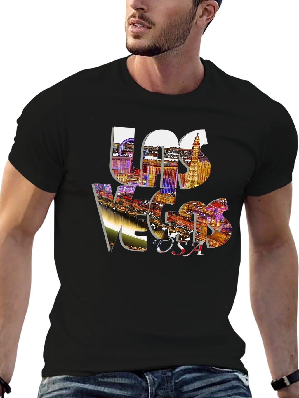 Las Vegas Cityscape Graphic T-Shirt