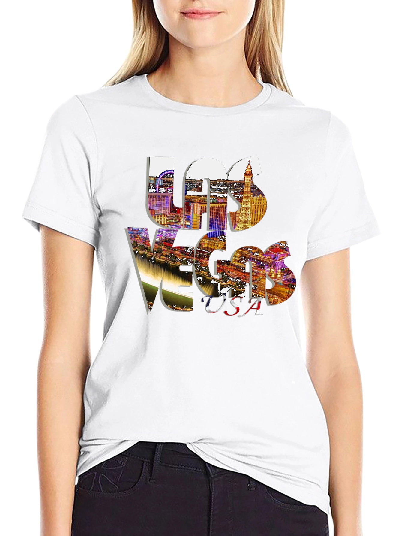 Las Vegas Cityscape Graphic T-Shirt