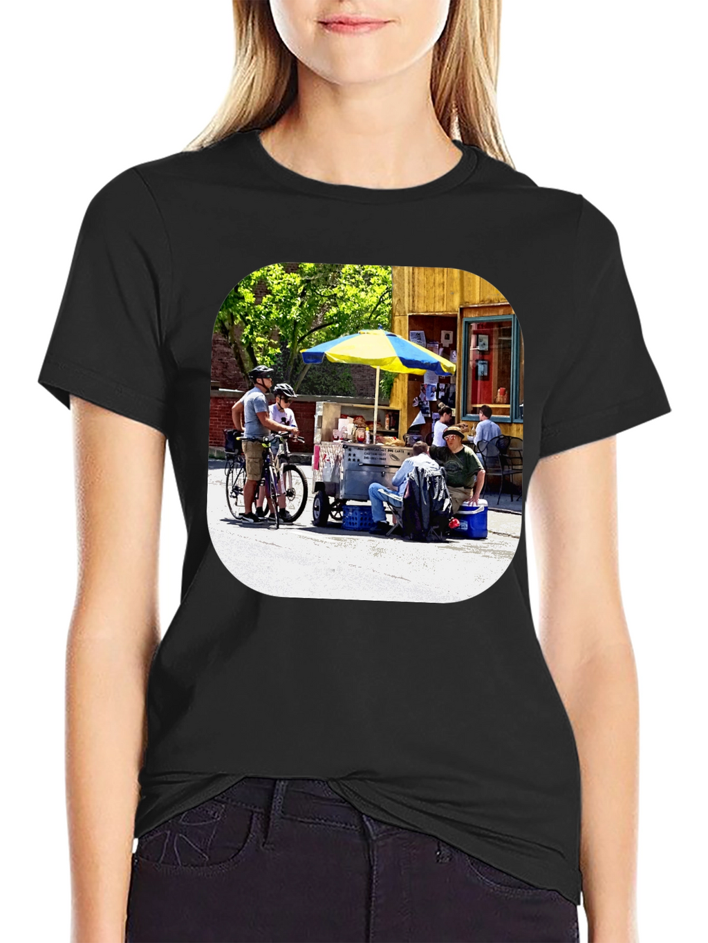 Novelty T-Shirt with Outdoor Scene