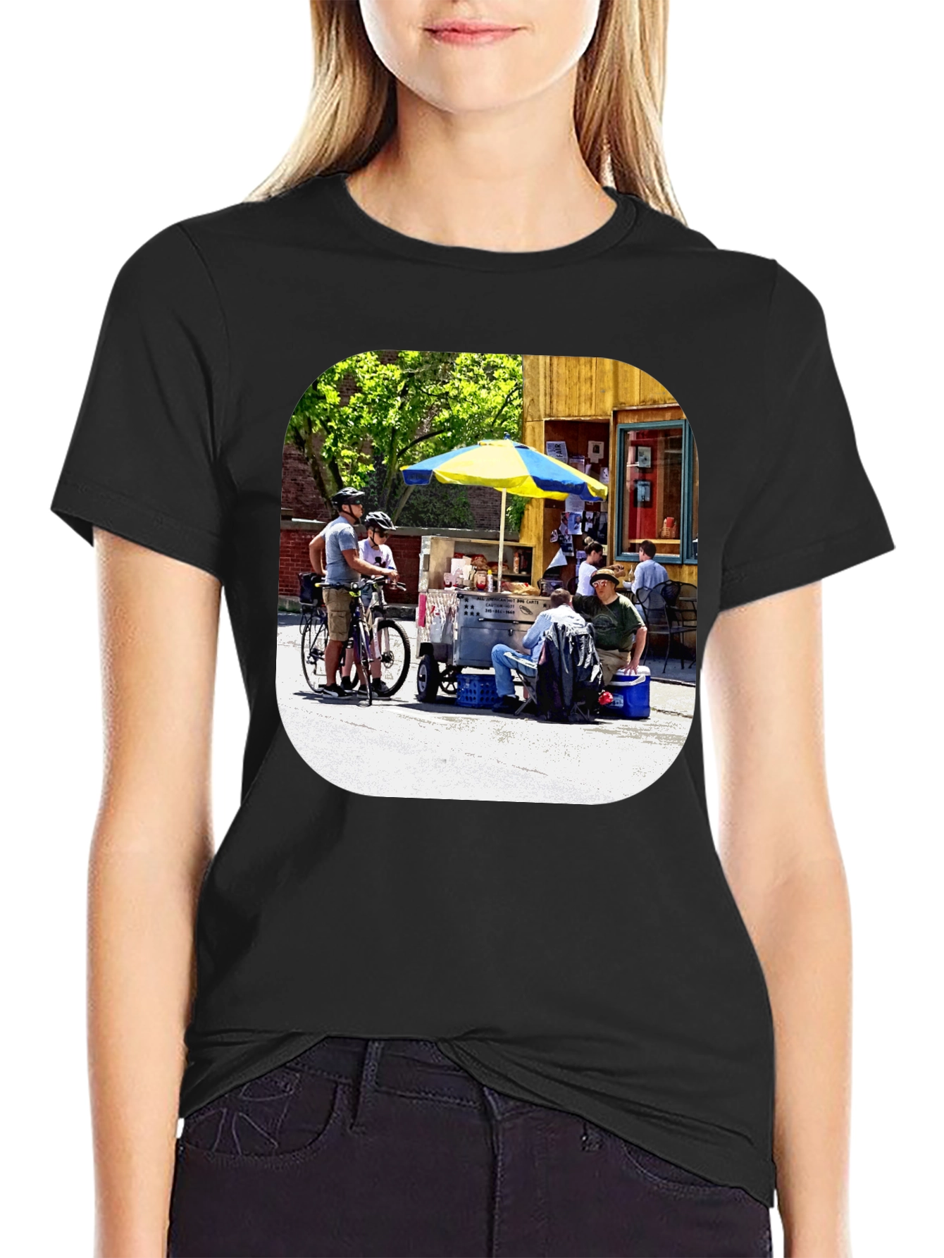 Novelty T-Shirt with Outdoor Scene