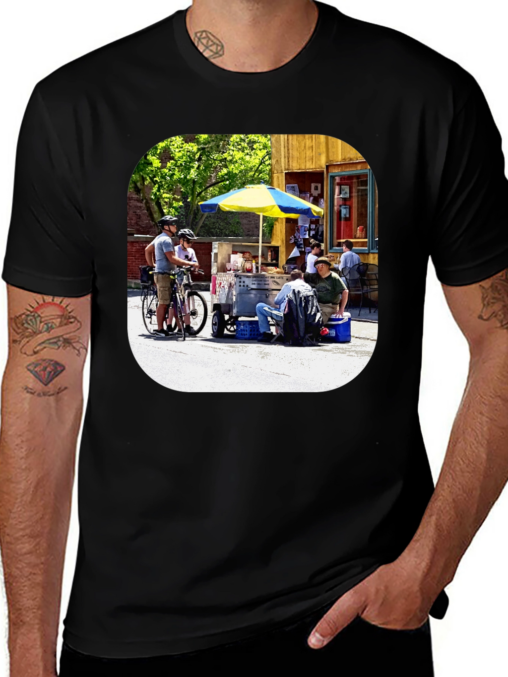 Novelty T-Shirt with Outdoor Scene