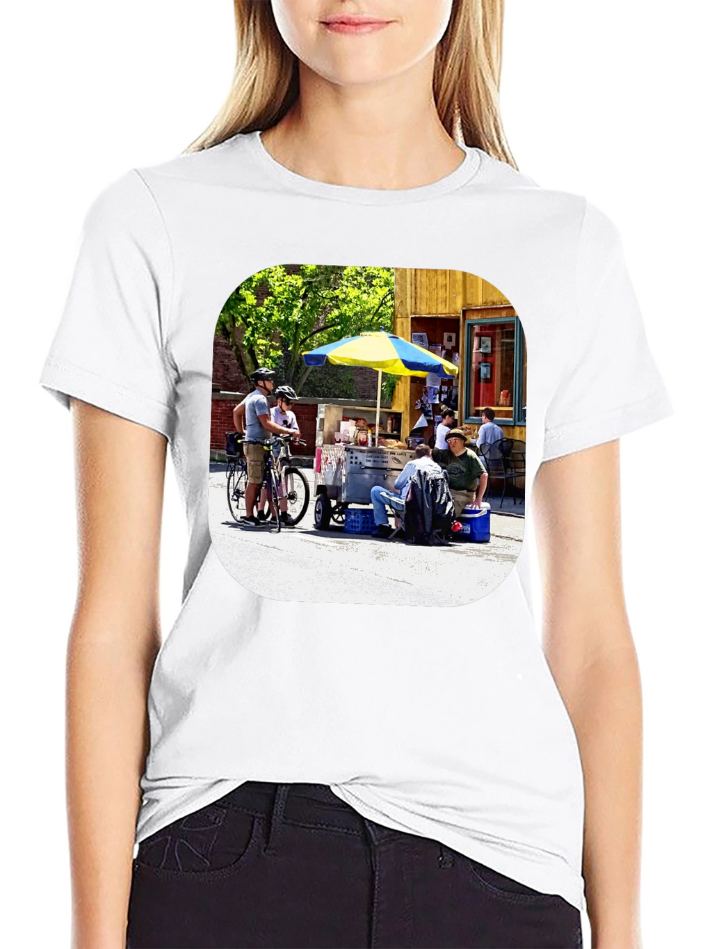 Novelty T-Shirt with Outdoor Scene