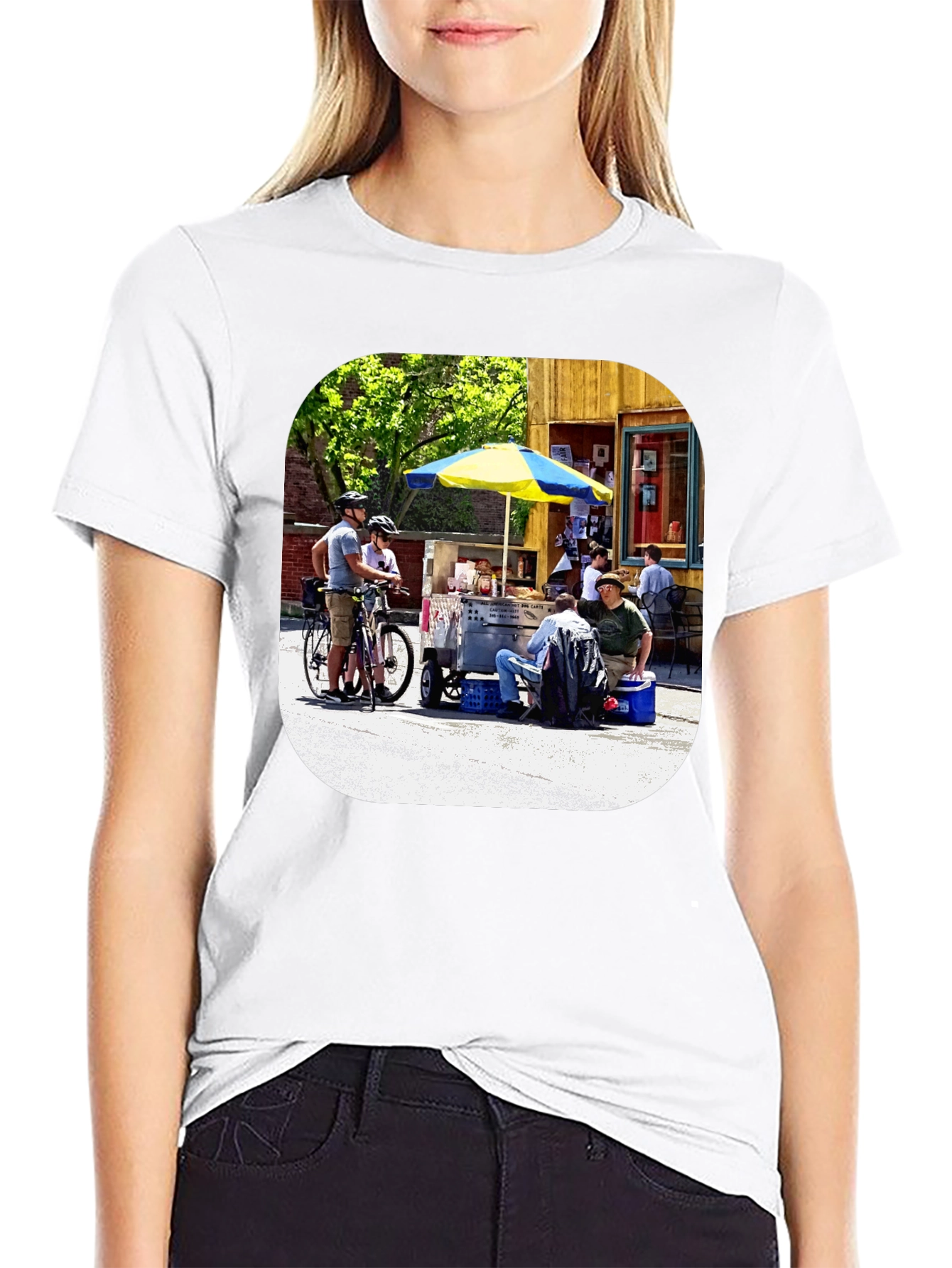Novelty T-Shirt with Outdoor Scene