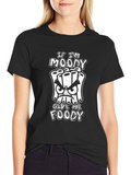 Moody Foody Graphic Tee - Black Cotton Blend T-Shirt