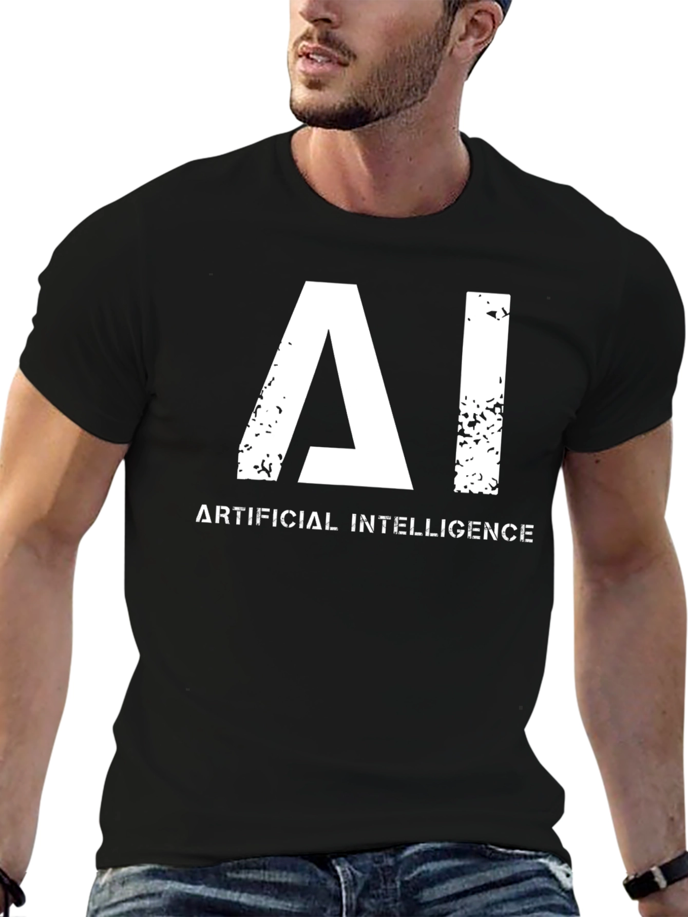 AI T-Shirt - Artificial Intelligence Graphic Tee - Black