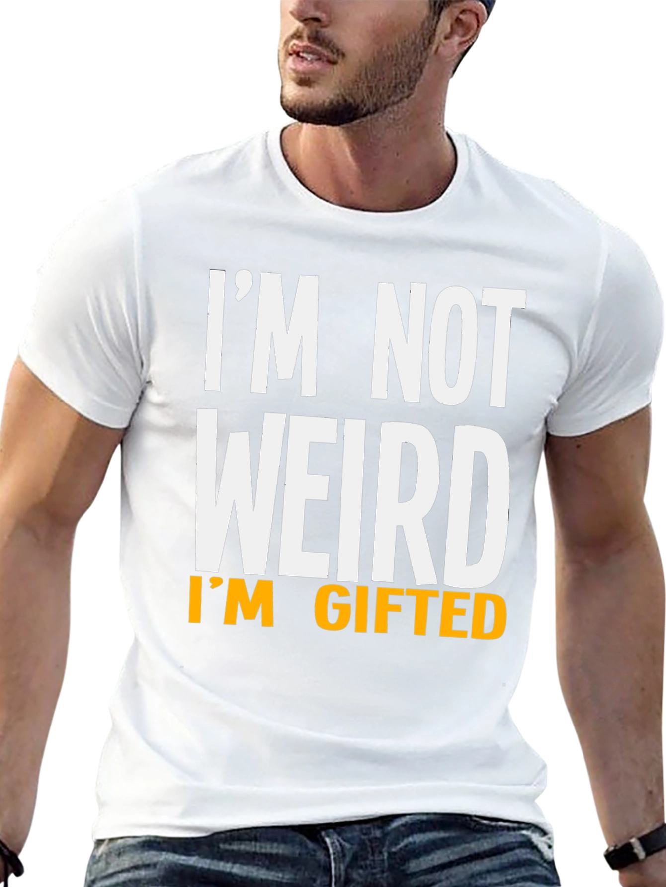 Funny Im Not Weird Im Gifted Black T-Shirt