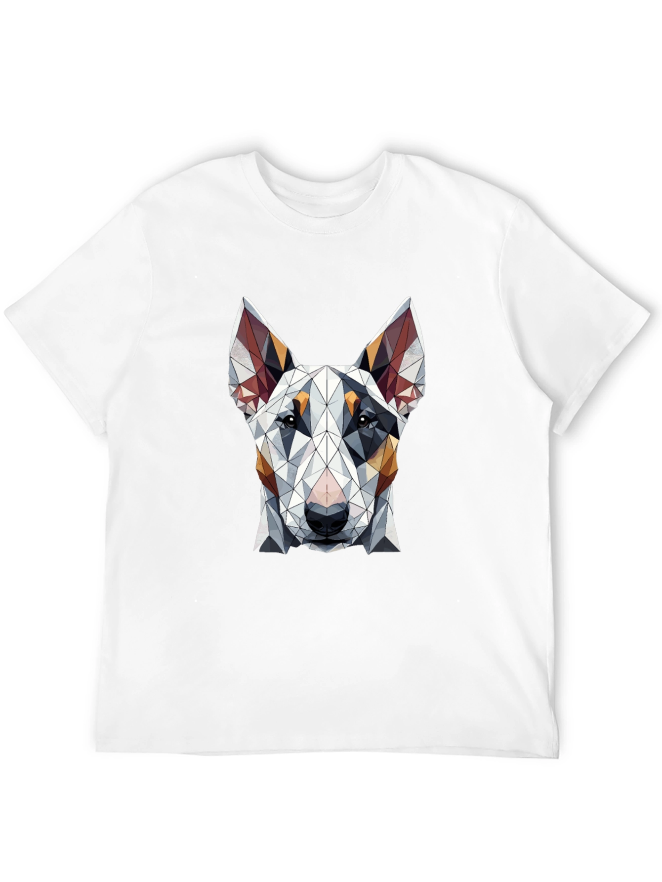 Geometric Dog Graphic Tee - Stylish Mens T-Shirt