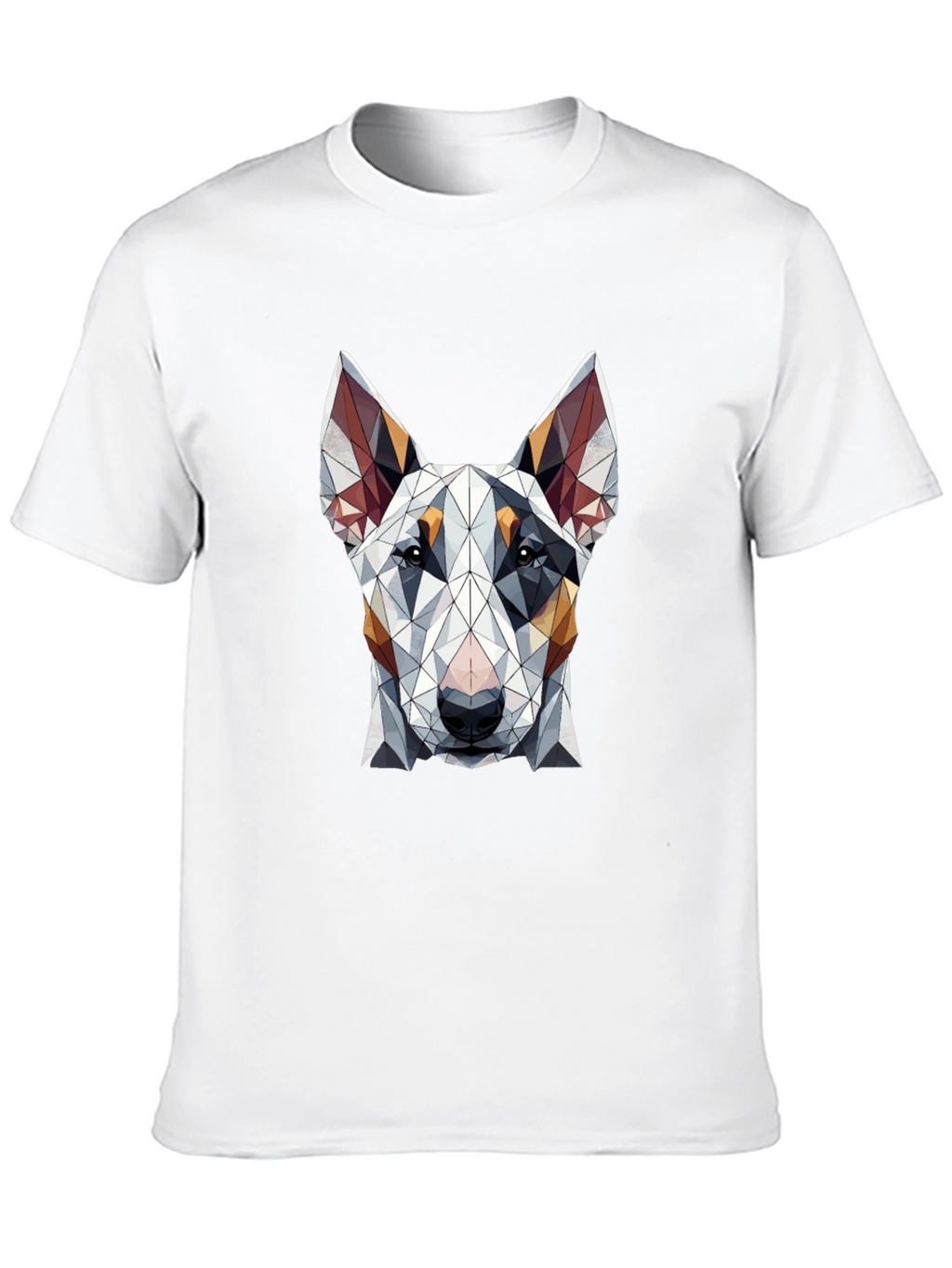 Geometric Dog Graphic Tee - Stylish Mens T-Shirt