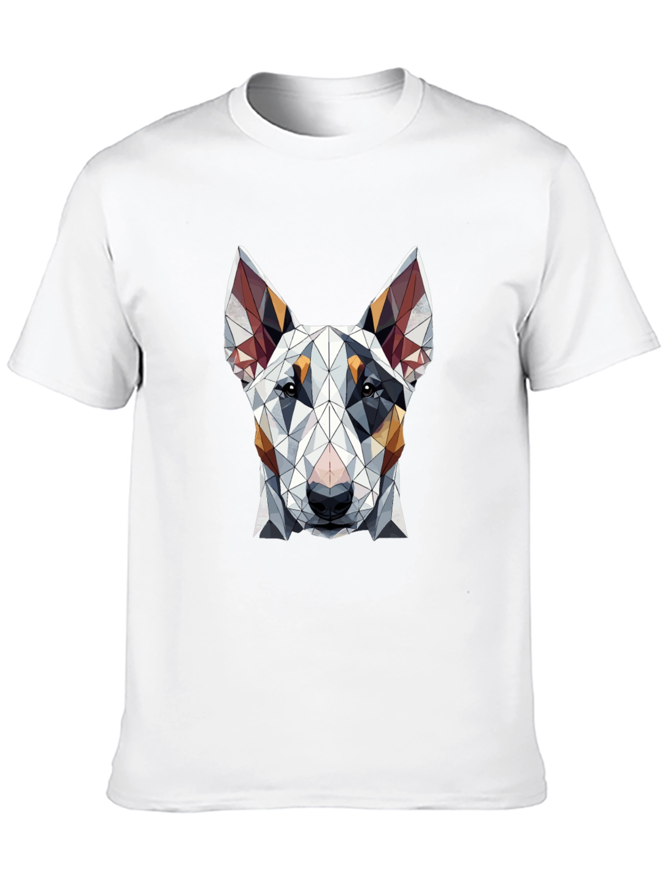 Geometric Dog Graphic Tee - Stylish Mens T-Shirt