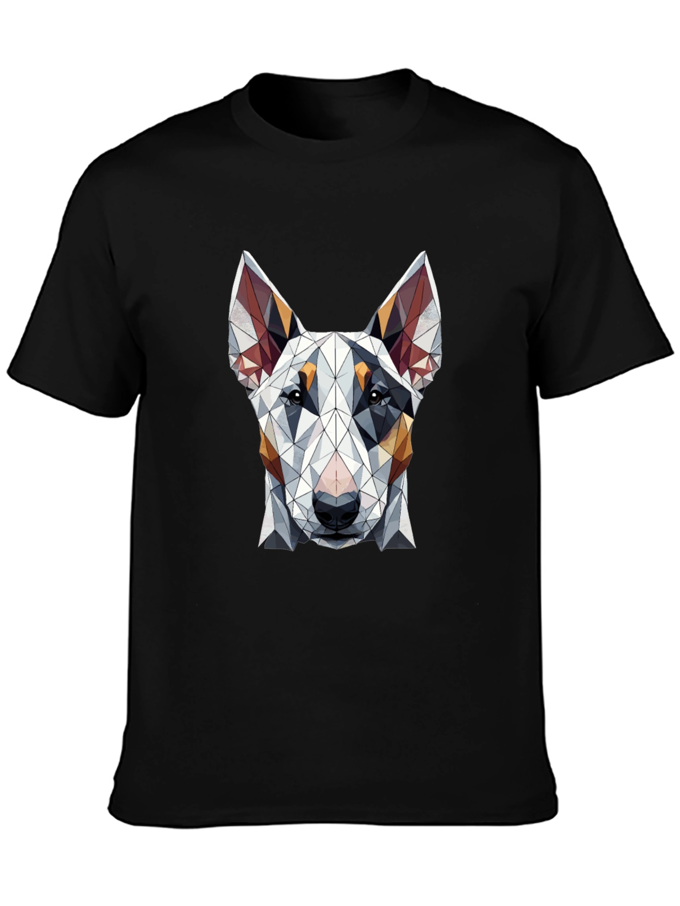 Geometric Dog Graphic Tee - Stylish Mens T-Shirt