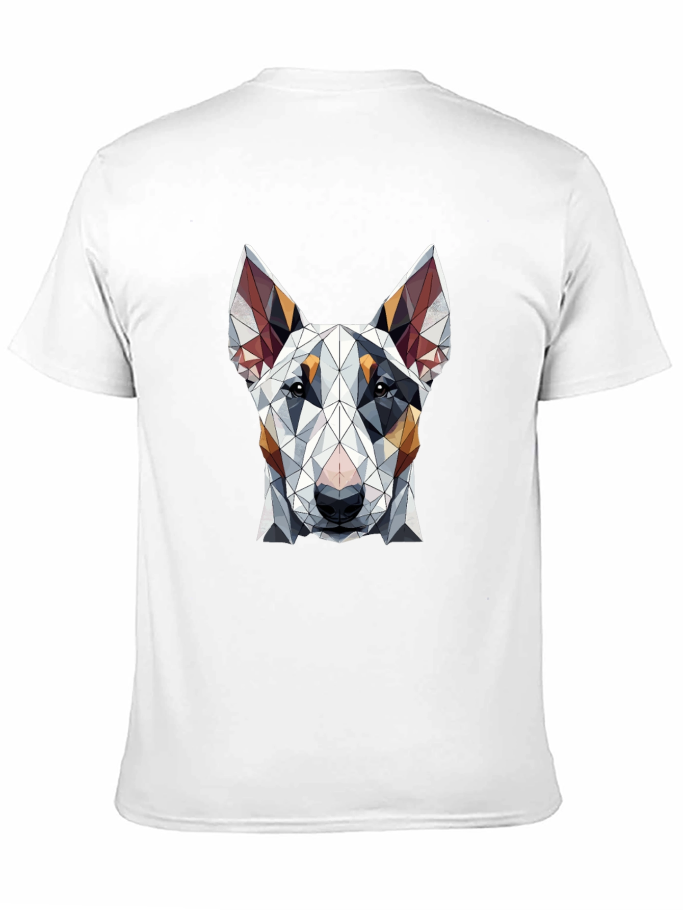 Geometric Dog Graphic Tee - Stylish Mens T-Shirt
