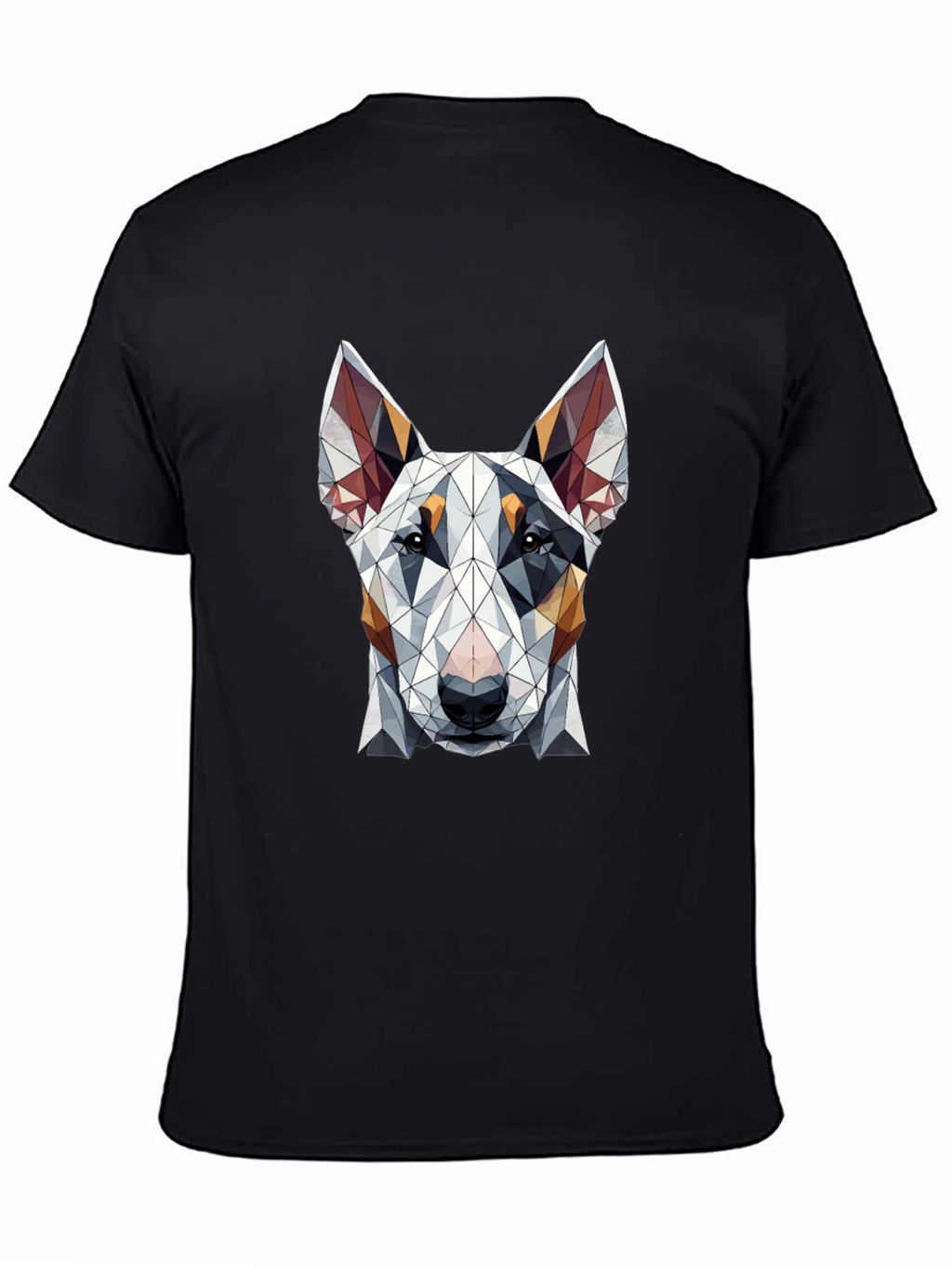 Geometric Dog Graphic Tee - Stylish Mens T-Shirt
