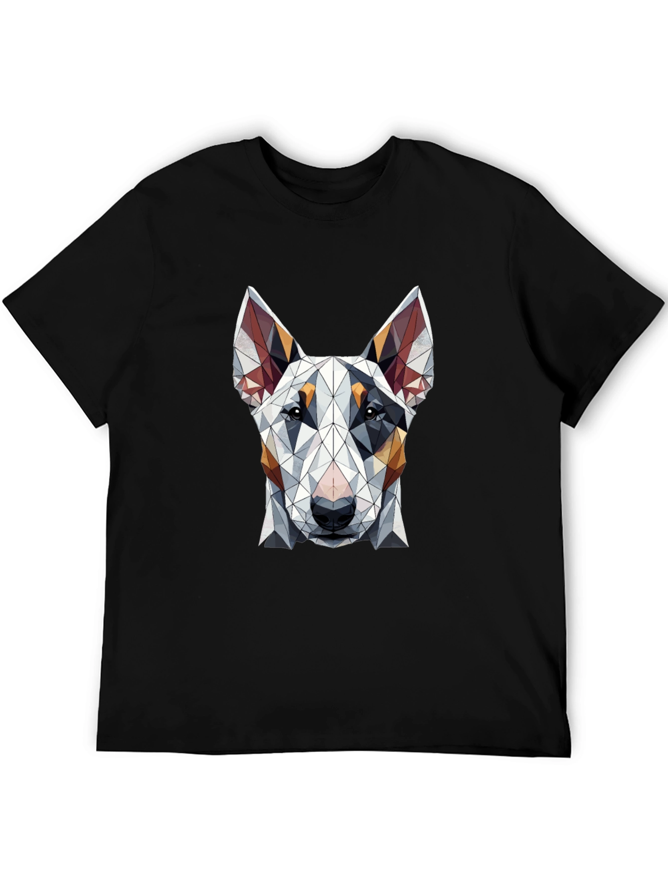 Geometric Dog Graphic Tee - Stylish Mens T-Shirt