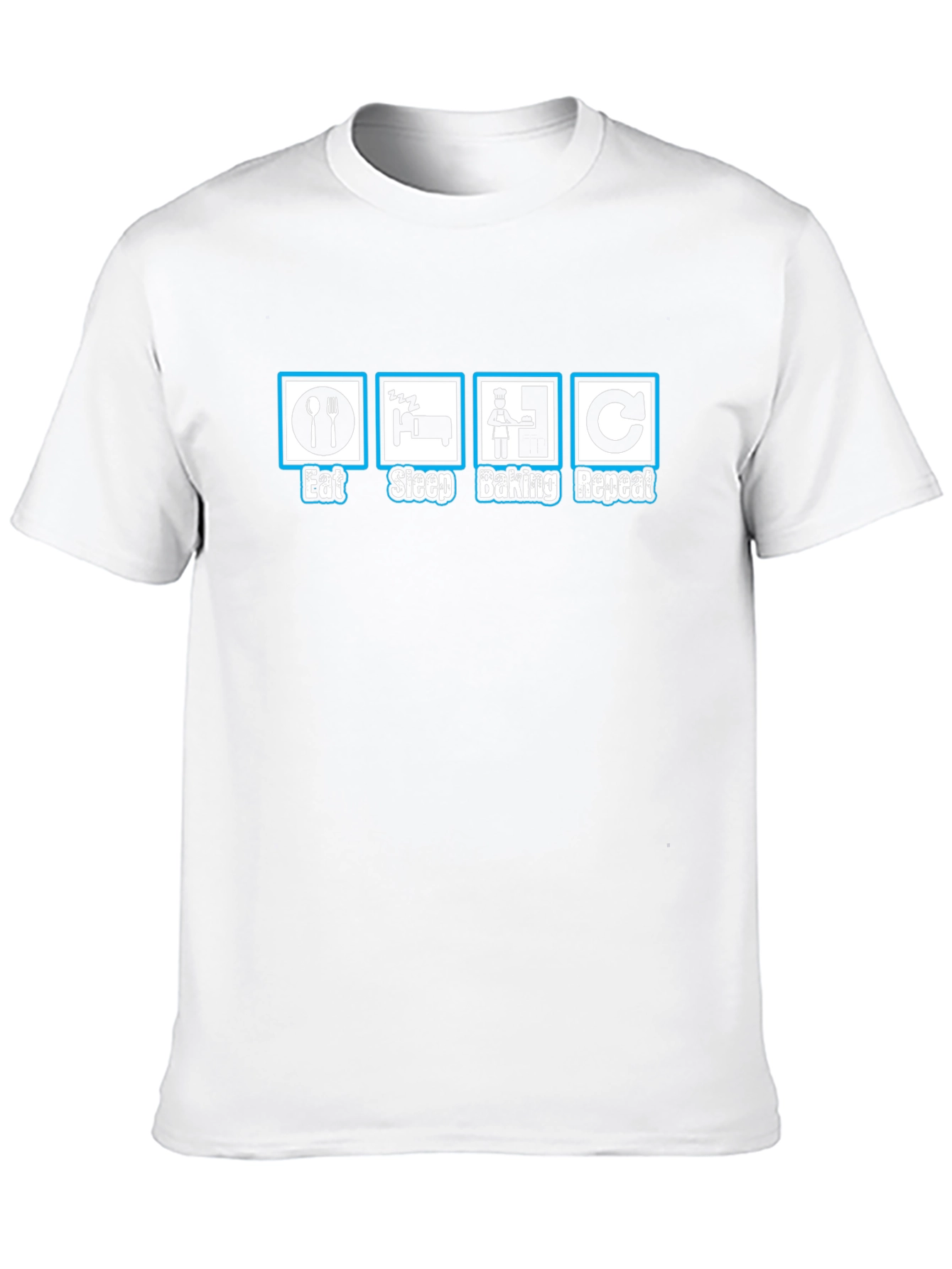 Eat Sleep Baking Repeat T-Shirt - Funny Baker Tee