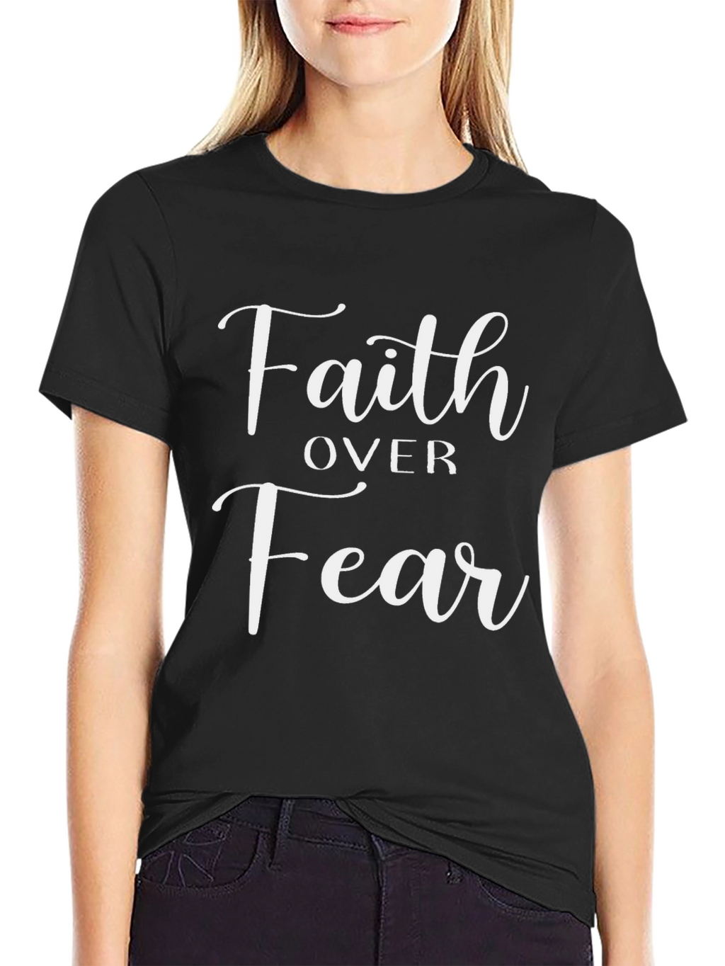 Faith Over Fear Graphic Tee - Black
