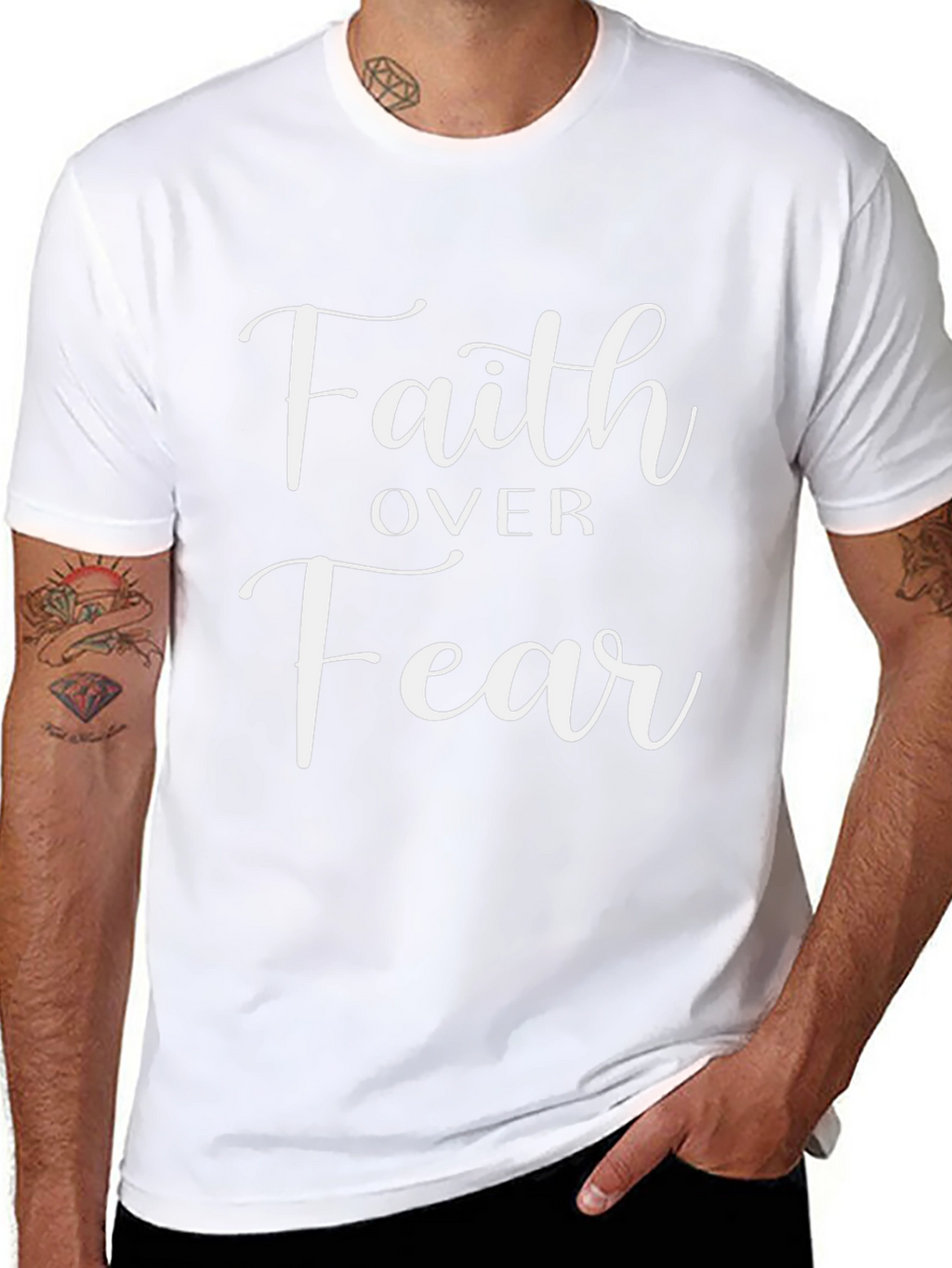 Faith Over Fear Graphic Tee - Black