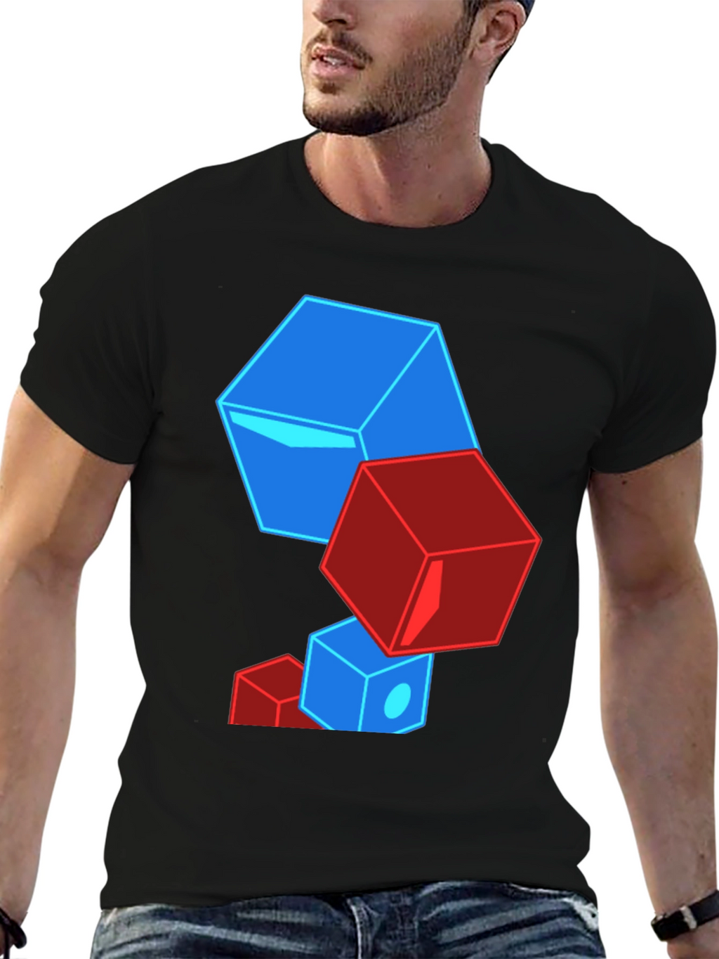 Geometric Cube T-Shirt - Bold Graphic Tee