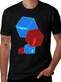Geometric Cube T-Shirt - Bold Graphic Tee