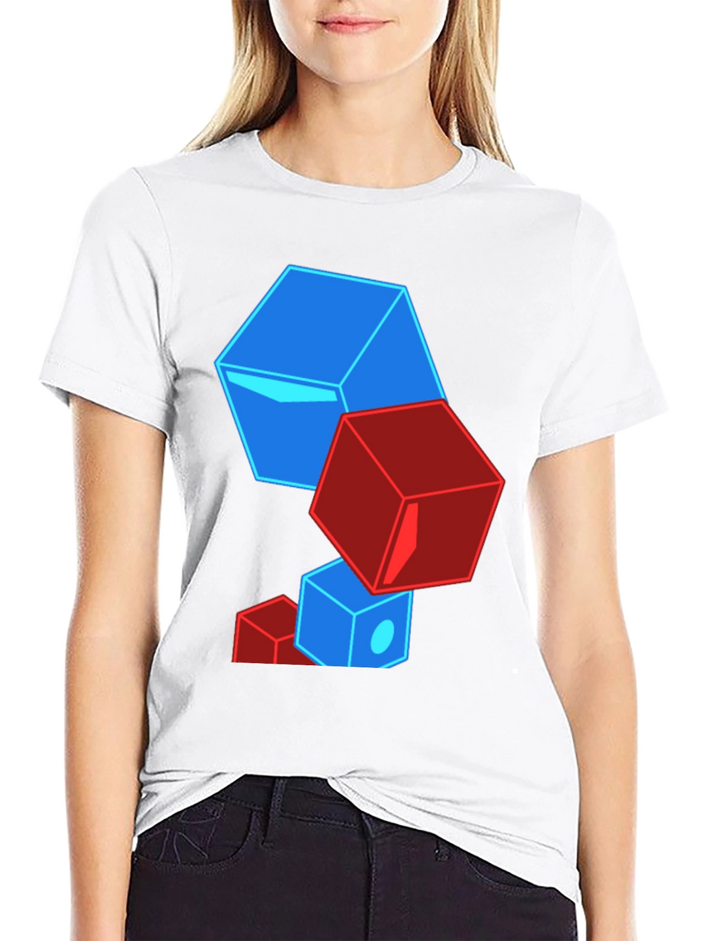 Geometric Cube T-Shirt - Bold Graphic Tee
