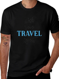Work Save Travel Repeat Black T-Shirt