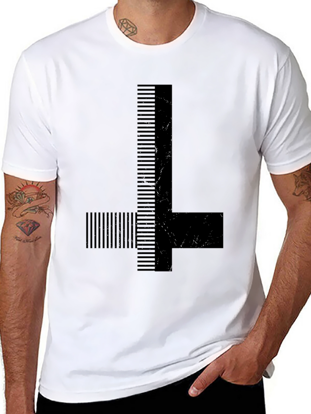 Leviathan Cross T-Shirt - Occult Symbol Design