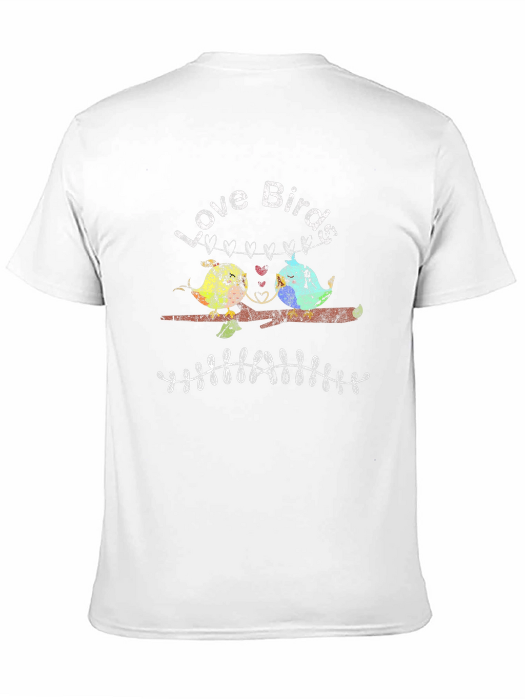 Love Birds Graphic Tee - Black Cotton T-Shirt