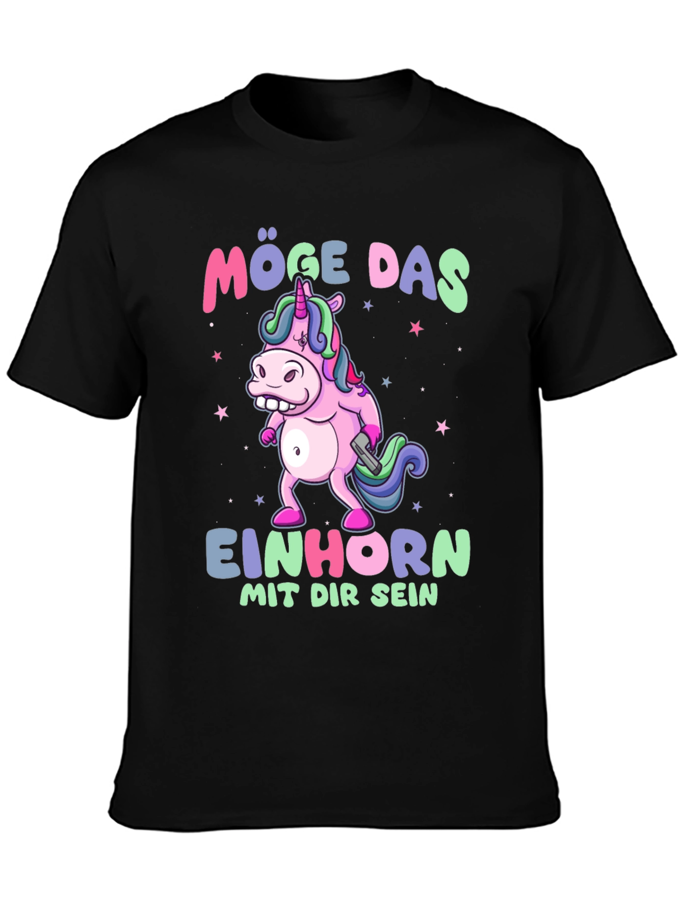 Funny Unicorn T-Shirt - Möge Das Einhorn Mit Dir Sein!