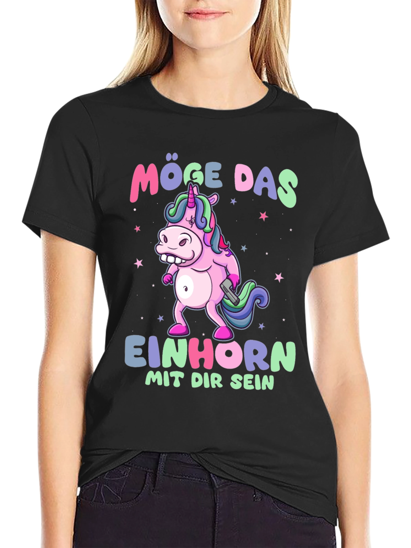Funny Unicorn T-Shirt - Möge Das Einhorn Mit Dir Sein!