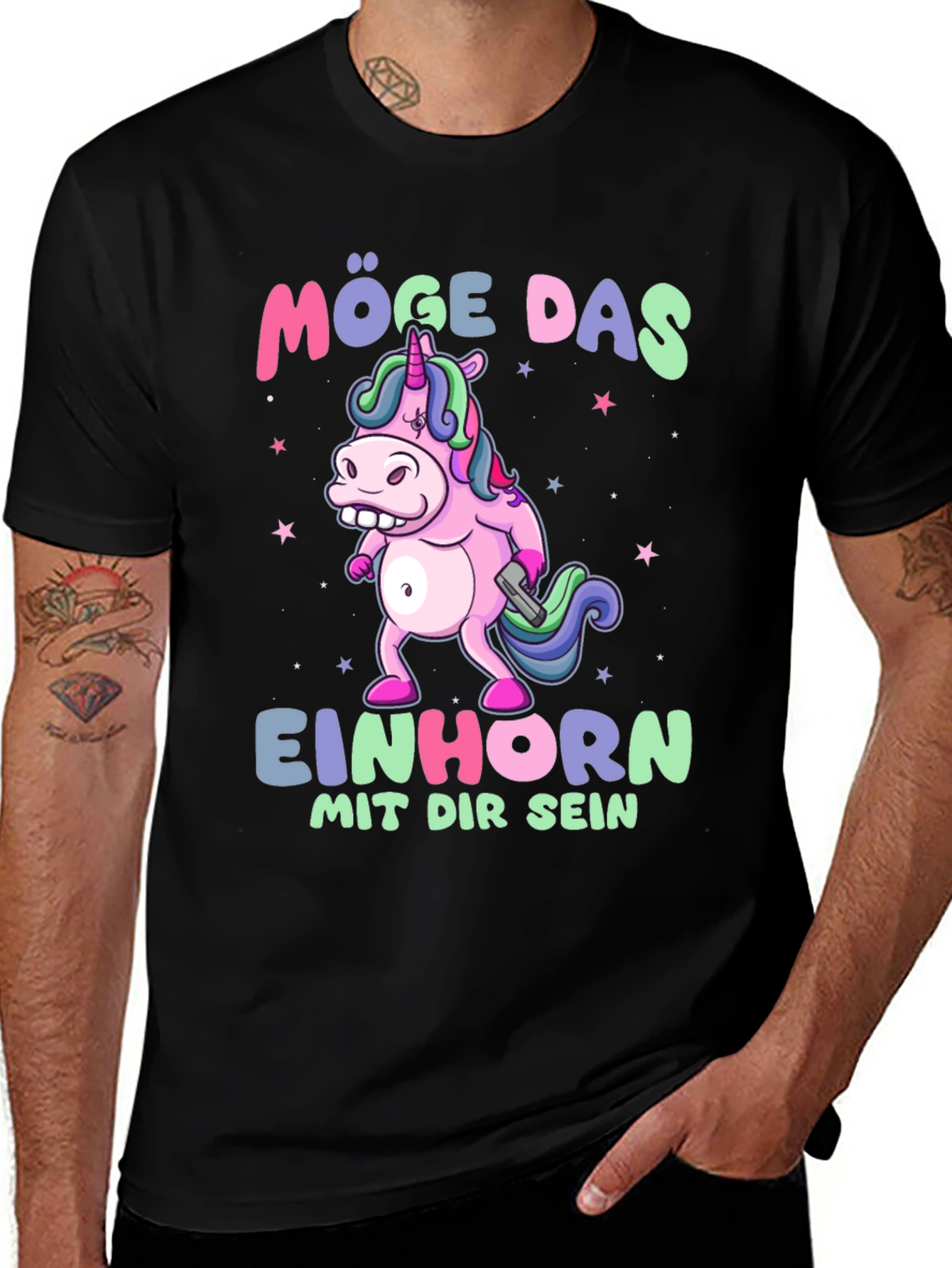 Funny Unicorn T-Shirt - Möge Das Einhorn Mit Dir Sein!