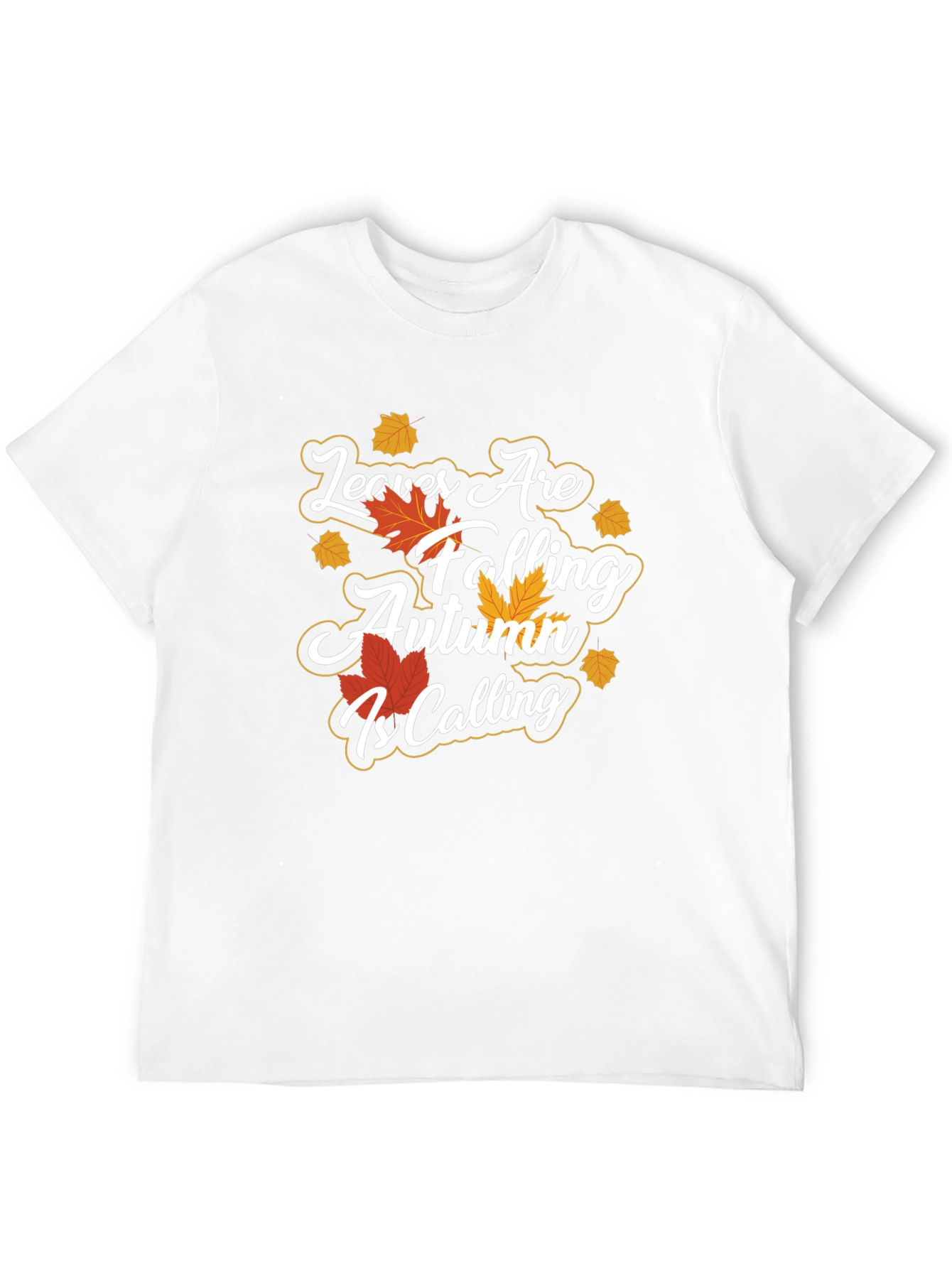 Autumn Calling T-Shirt - Falling Leaves Design