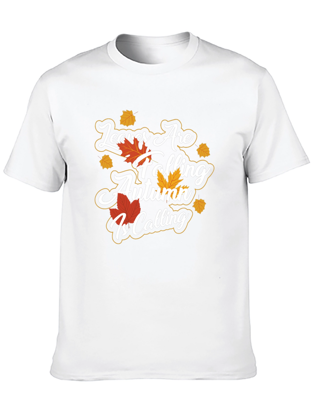 Autumn Calling T-Shirt - Falling Leaves Design