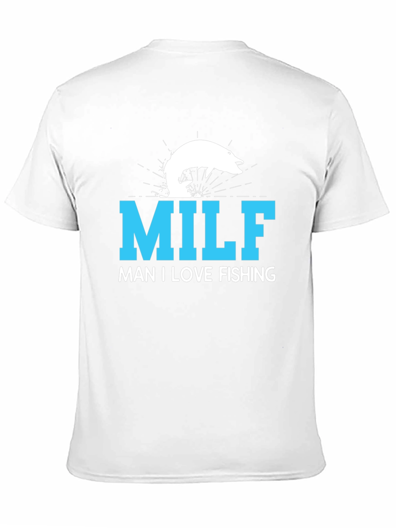 MILF Man I Love Fishing T-Shirt Black Cotton Tee