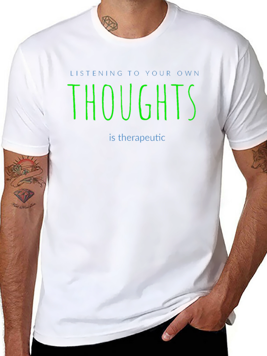 Therapeutic Thoughts Graphic T-Shirt - Black