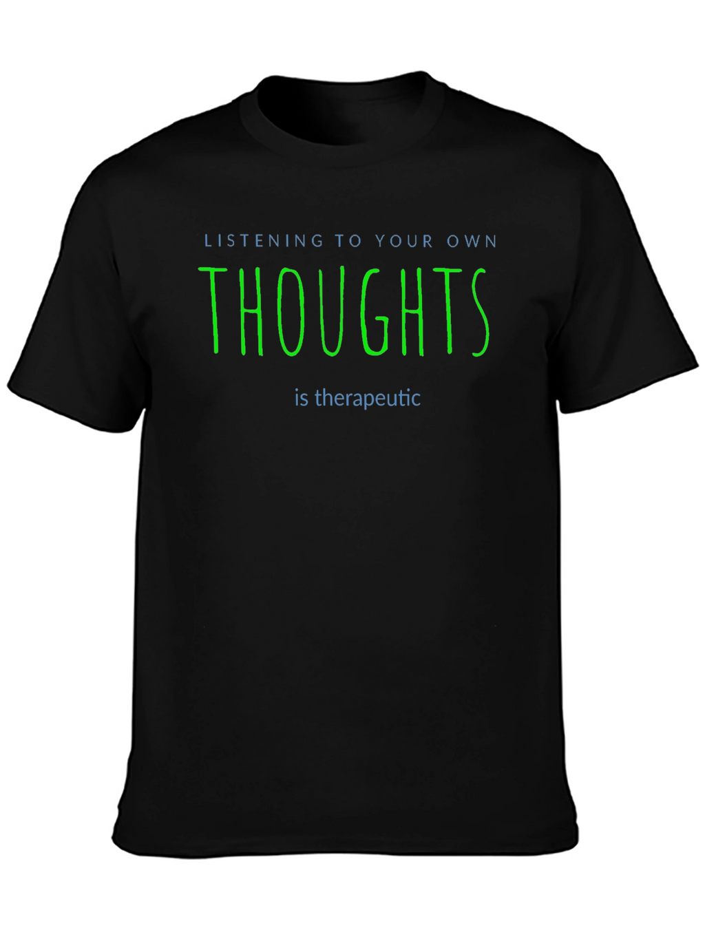 Therapeutic Thoughts Graphic T-Shirt - Black
