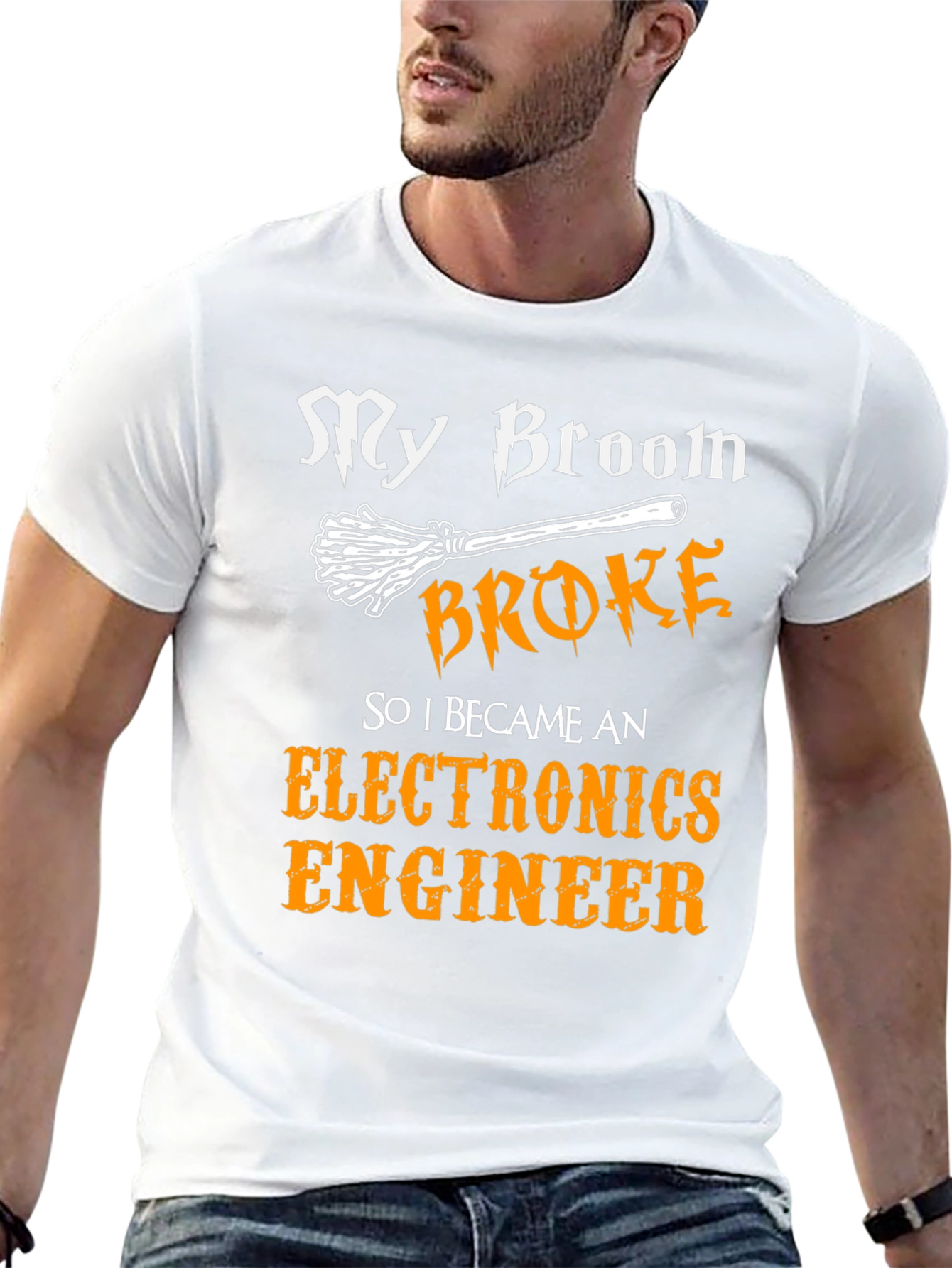 Funny Electronics Engineer Broom T-Shirt