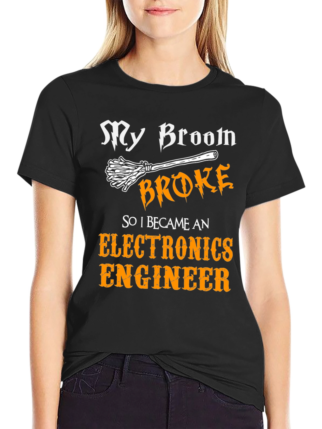 Funny Electronics Engineer Broom T-Shirt