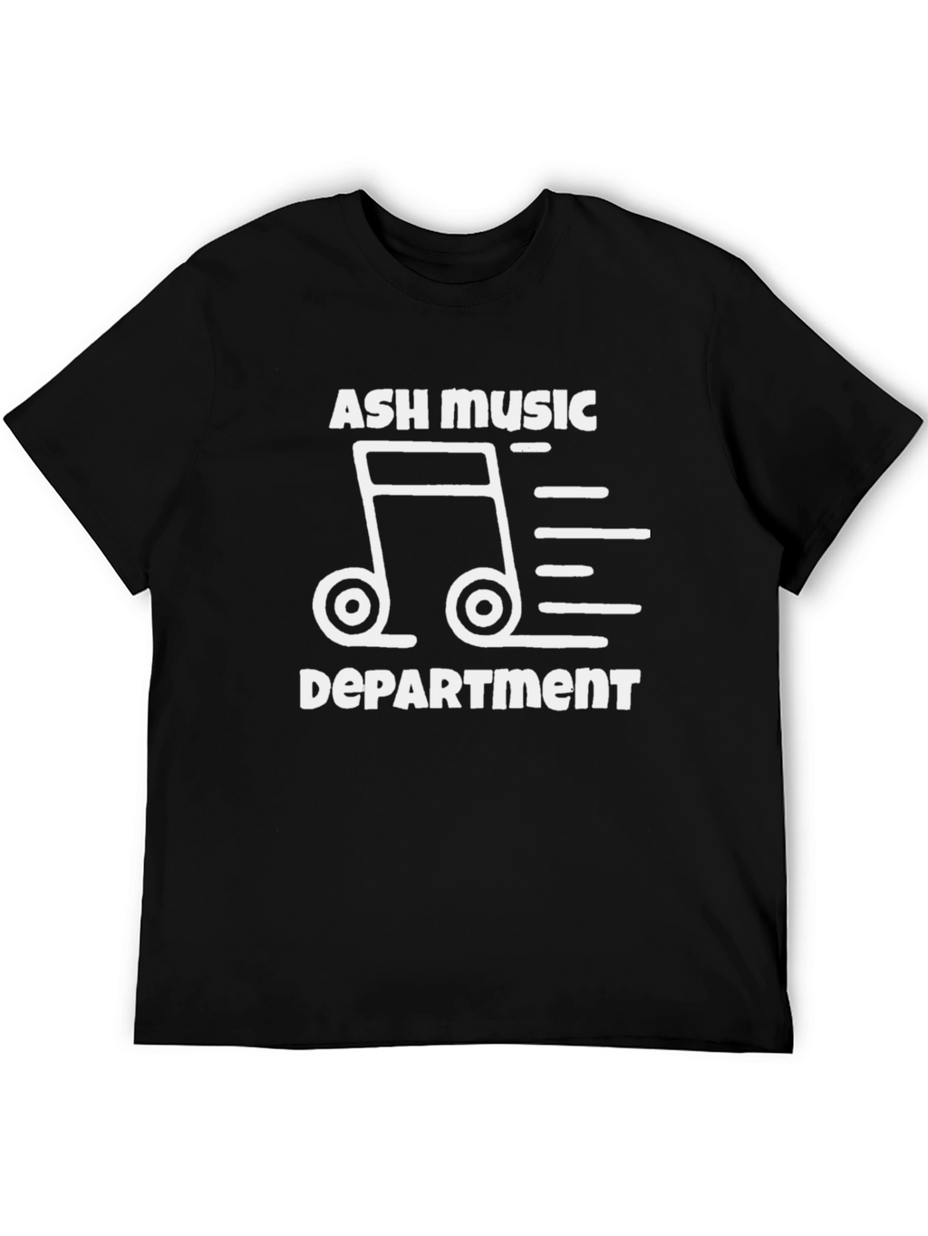 Ash Music Department Graphic Tee - Black Cotton T-Shirt