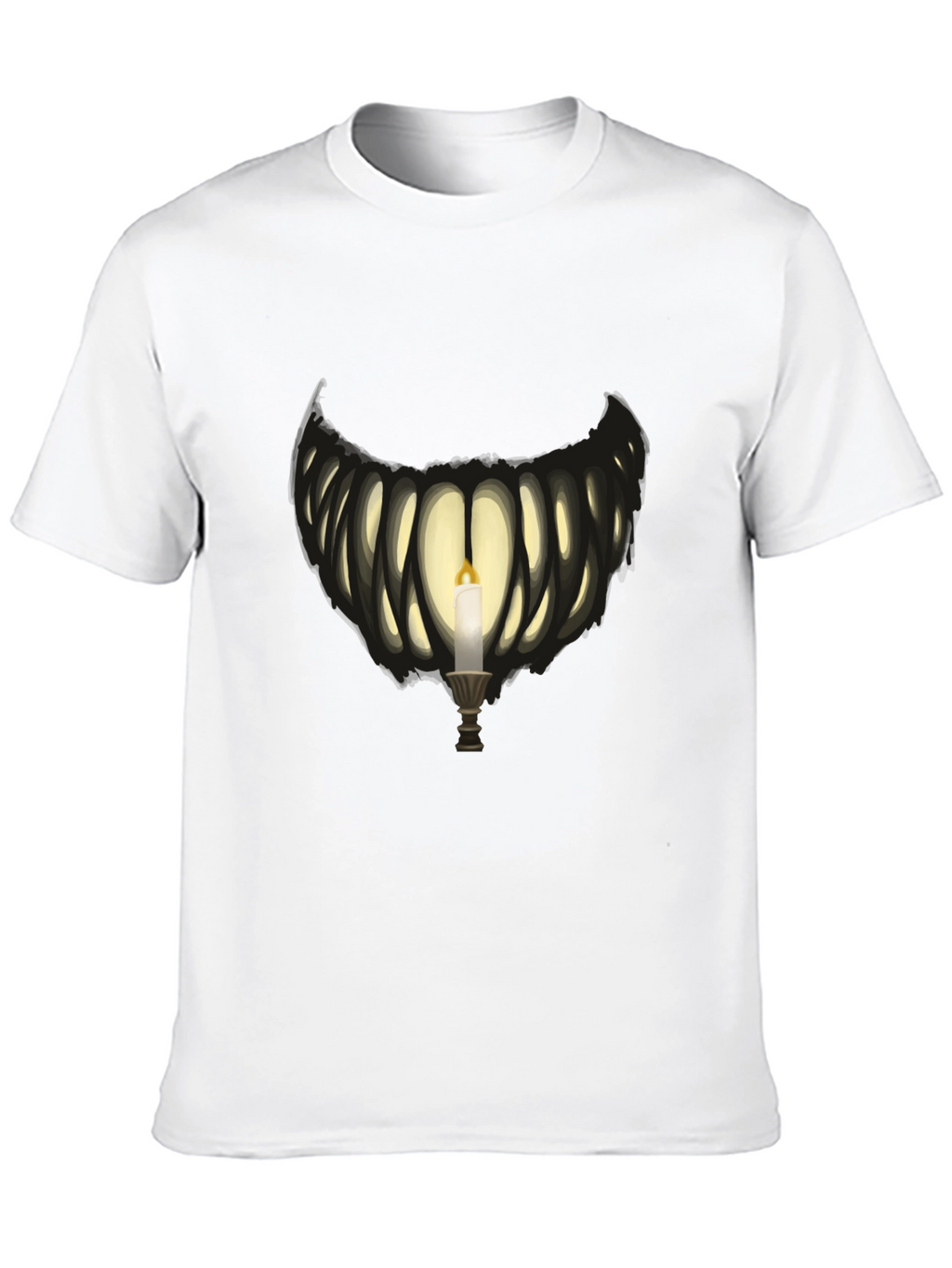 Creepy Candlelight Graphic Tee - Dark Humor T-Shirt