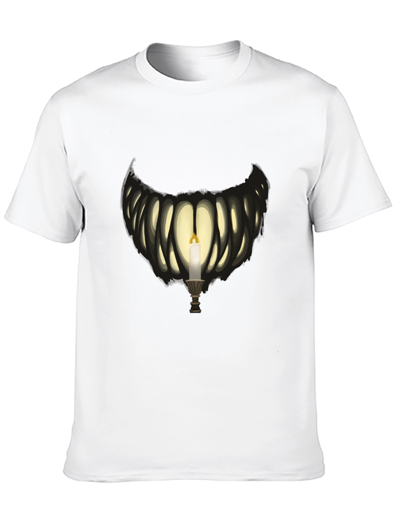 Creepy Candlelight Graphic Tee - Dark Humor T-Shirt